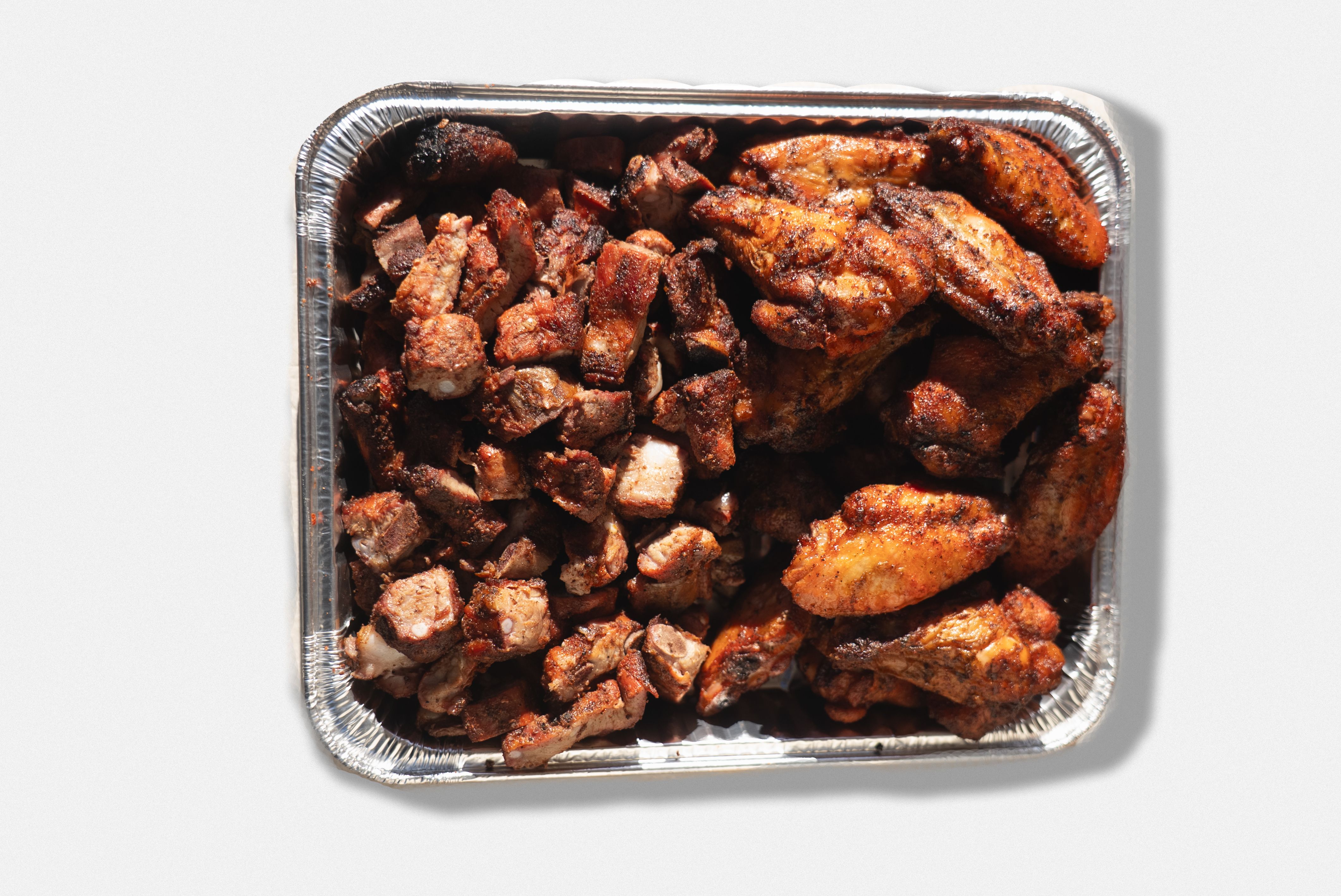 Small Combo Tray of Pork/Wings